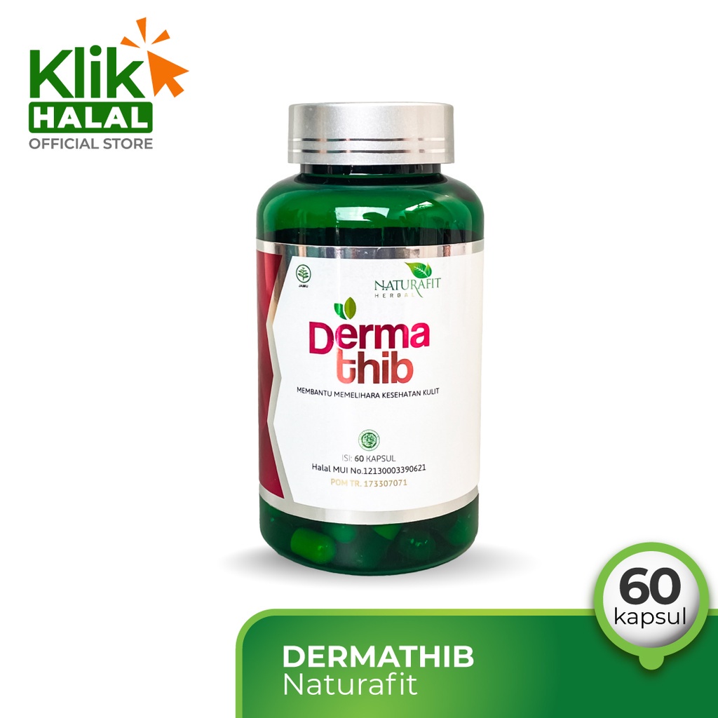 Dermathib Obat Jerawat Kulit Gatal Gatal Isi 60 Kapsul | Dermathib Kolagen Original Naturafit