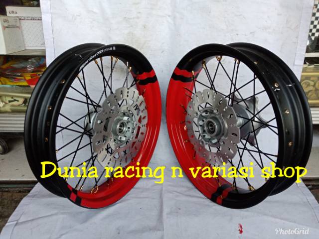 Paketan Velg Supermoto Honda CRF 150 Vleg lebar Supermoto ring 17 Tromol CRF