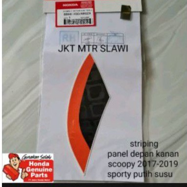 striping sticker panel lampu tameng lampu cover front kanan scoopy f1 esp sporty ori honda