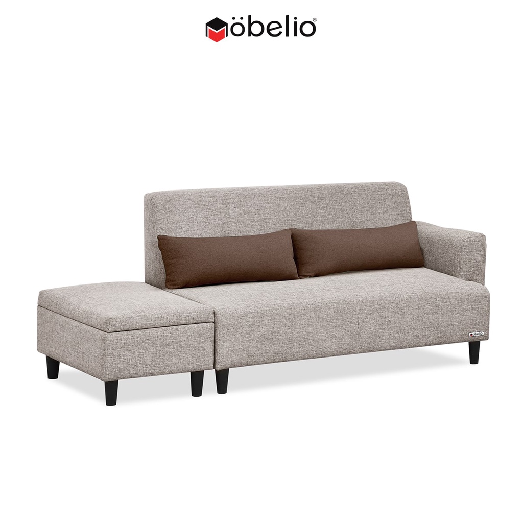 MOBELIO - Sofa 2 seater + puff storage / sofa L elegan minimalis