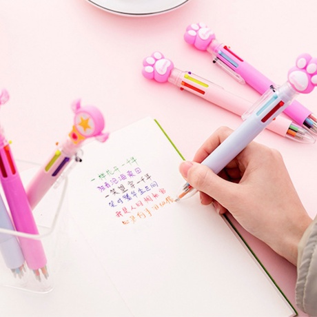 Nama - Stationary Pulpen Mekanik Unicorn 6 Warna Multicolor