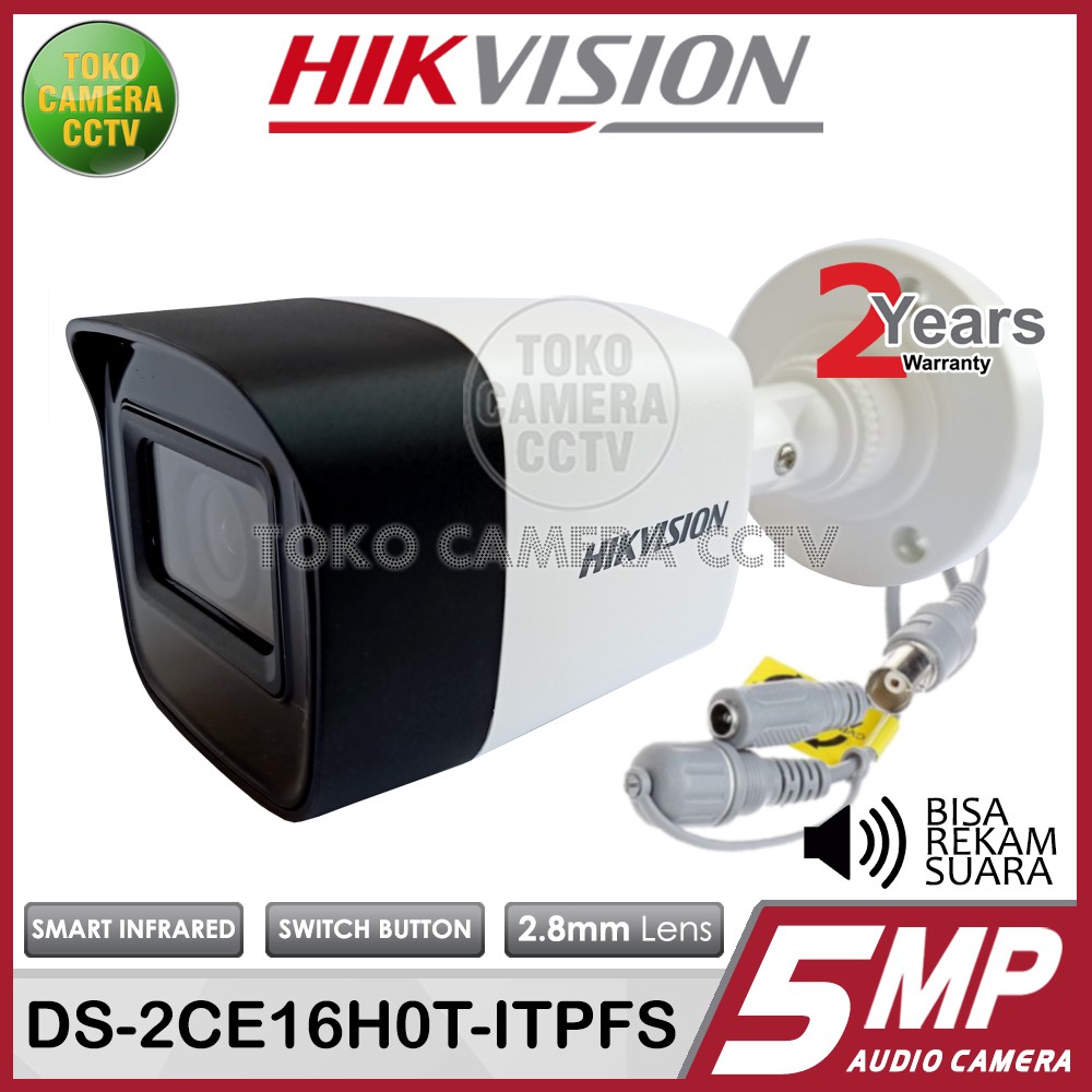 PAKET CCTV HIKVISION 5MP 4 CHANNEL 4 KAMERA AUDIO