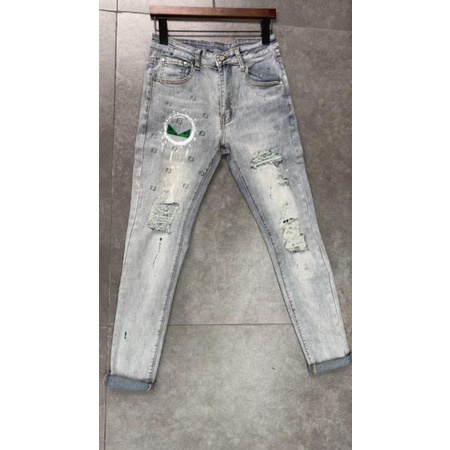 CELANA JEANS PRIA BRANDED FNDI PRIA FASHION OVERALL PRIA MIROR QUALITY MODEL TERBARU
