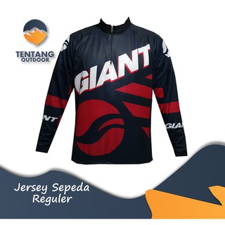  Jersey  Sepeda  B054 GIANT  Baju Gowes Lengan Panjang 