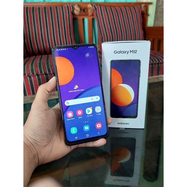 Jual samsung m12 3/32 fullset (second) | Shopee Indonesia