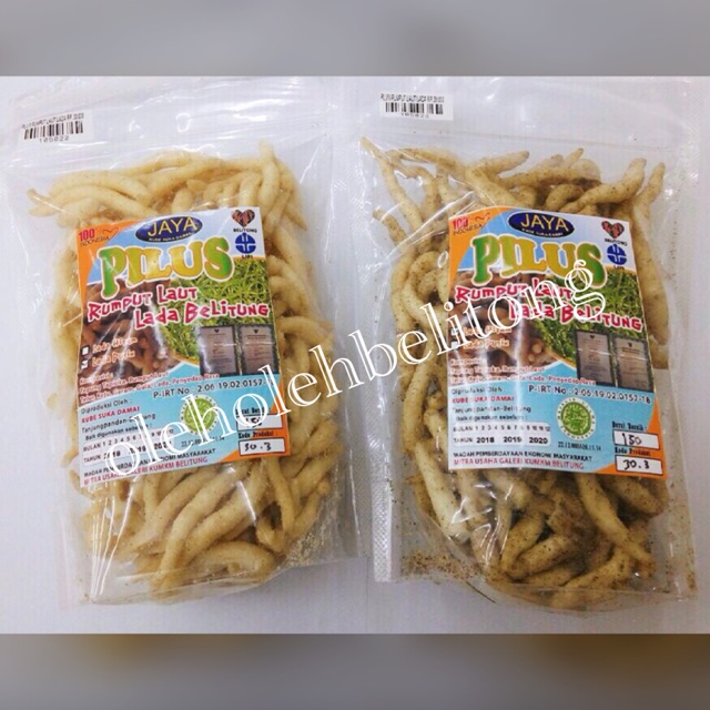 

Pilus rumput laut lada bangka belitung. halal. Kerupuk ikan bangka belitung. Oleh-oleh legendaris. Kerupuk getas udang. kerupuk cumi. keripik. makanan ringan. krupuk renyah. tanpa pengawet. cemilan keluarga. cemilan anak. cemilan enak