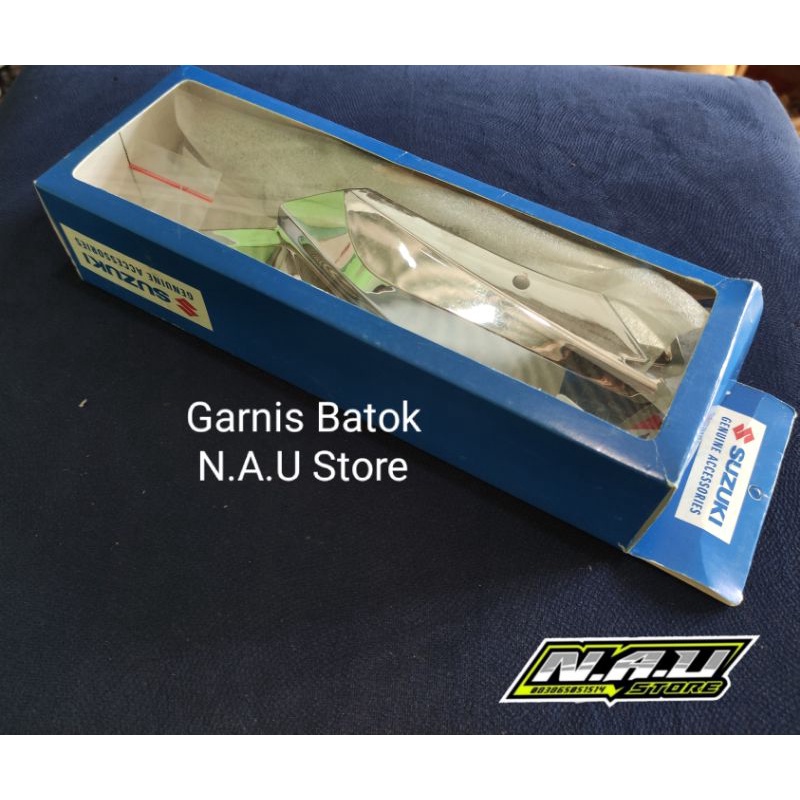 Garnis Batok Kepala Satria Fu Facelift ORI SGP (Suzuki Genuine Parts) Crom