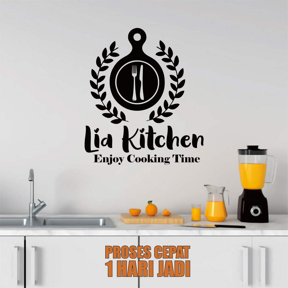 Stiker Sticker Dinding Kitchen/Dapur Custom Cutting Stiker Vinyl Kaca Tembok Keramik 3