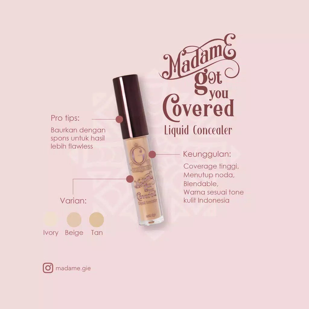 ❣️Rakkistore99❣️Madame Gie Got You Covered Concealer (100% Original)