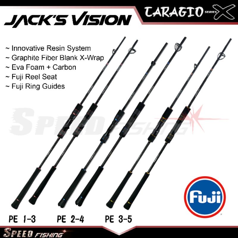 Joran Jack's Vision Caragio X New Series Slow Pitch Jigging Pe 1 2 3 4 5
