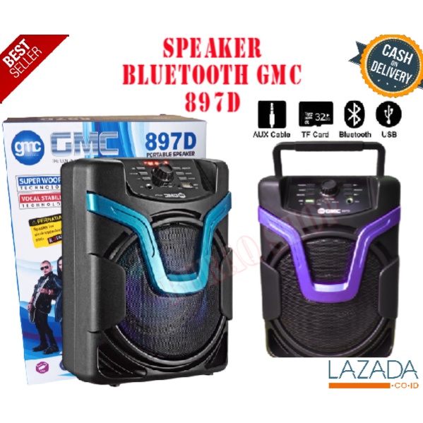 PROMO~Speaker Bluetooth GMC 897D // Exstra Bass Sound Bisa Karaoke // Speker Bluetooth GMC 897 D //