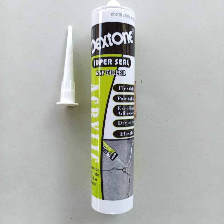 Dextone Sealant Akrilik Lem Tambal Celah Retakan Dinding Beton Nat Keramik Paintable