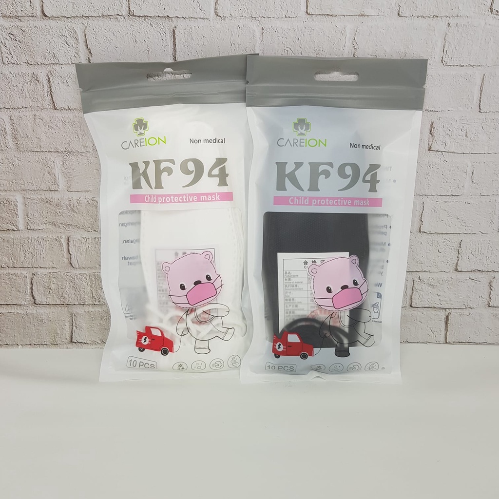 ENZ ® MASKER ANAK KF94 KF 94 4PLY 4 PLY CAREION HITAM PUTIH ABU MOTIF KARAKTER ISI 10 PCS / MASKER KF94 ANAK MOTIF ISI 10 PCS 1007
