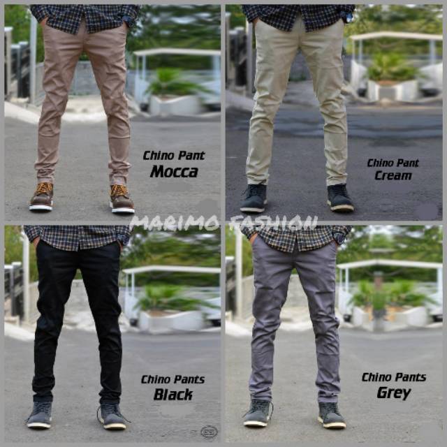 CELANA CHINO PANJANG PRIA BAHAN STRETCH SLIMFIT