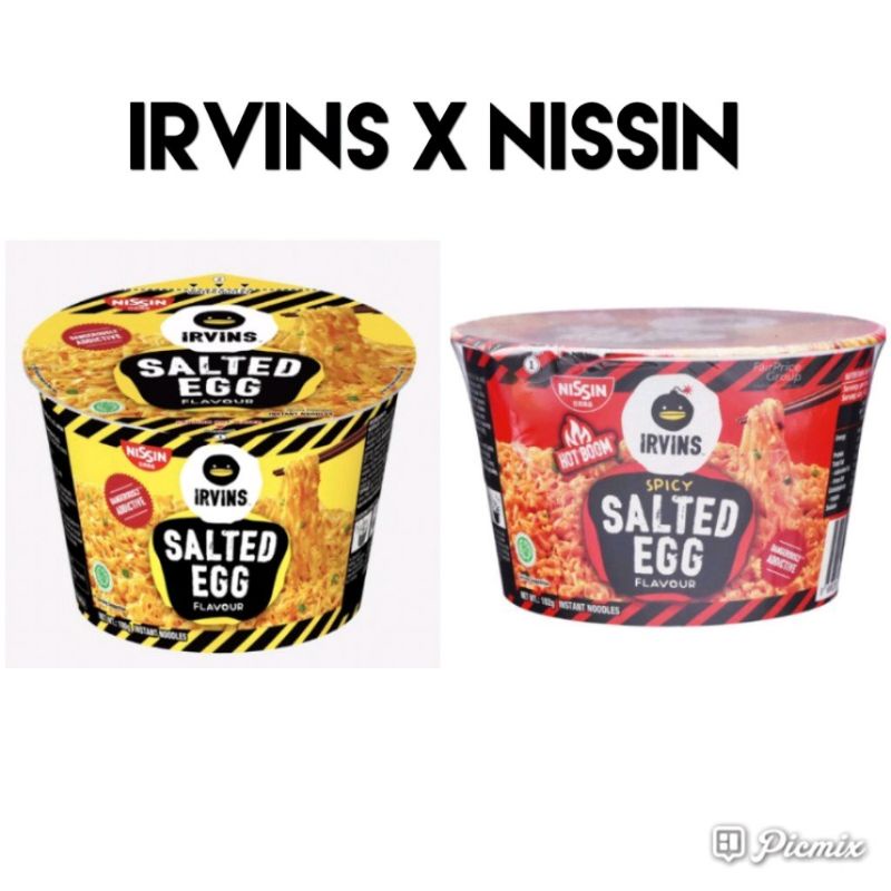 Jual Nissin X Irvins Salted Egg Instant Noodle Bowl / Irvin Noodle Cup ...