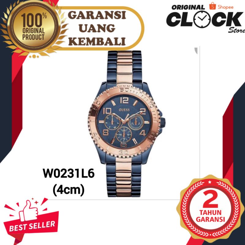 JAM TANGAN PRIA WANITA | RANTAI | KULIT | KARET | MURAH | - Wanita GU3SS W0231L6 Strap Stainless Ori