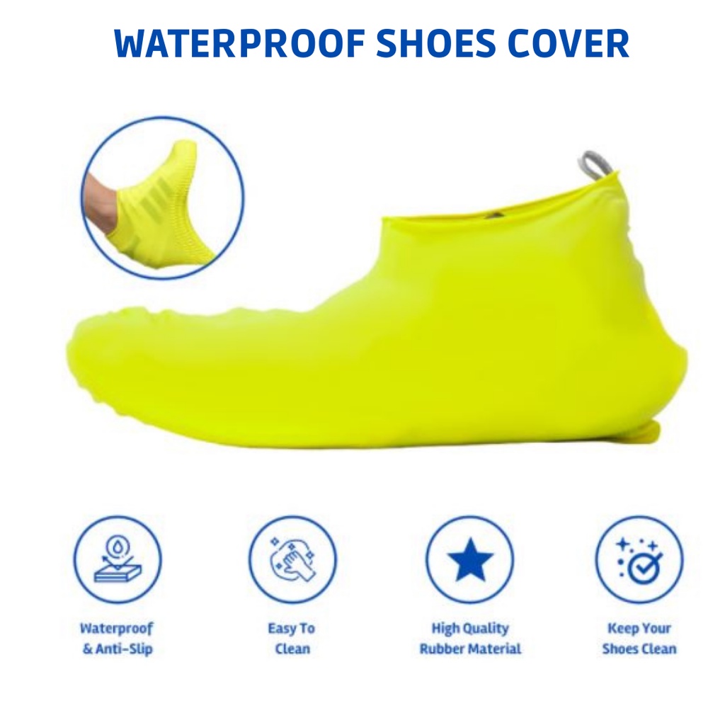 Shoes Cover / Sarung Sepatu Karet / Pelindung Sepatu Anti Air Hujan Funcover /Bisa di Cuci