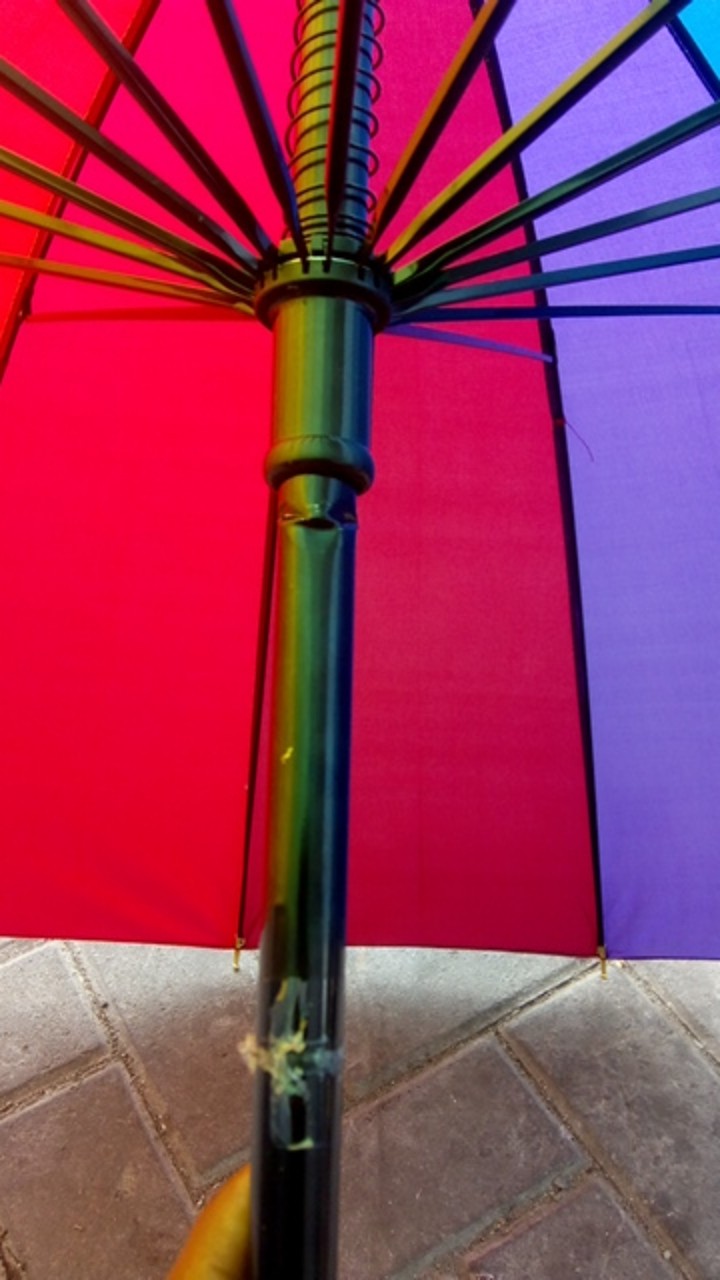 Payung Golf Pelangi 16 Jari Kualitas Bagus Rangka Baru Dengan Bahan Kain Waterproof Rainbow