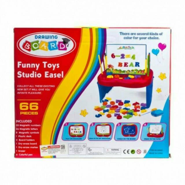 Funny studio easel meja  belajar lipat  drawing board 