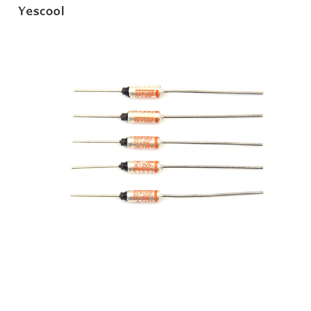 NEC Yescool 5pcs SF139E Sefuse Sekring Thermal 142°C 142 Celcius Derajat 10A 250V