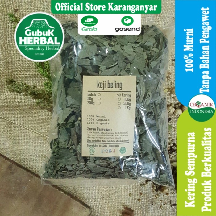 

DAUN KEJI BELING KERING 250 gr - Strobilanthes Crispa - ASLI - KUALITAS PREMIUM - ORGANIK
