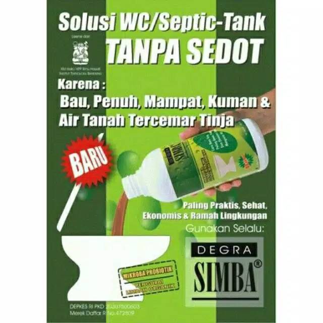 DEGRA SIMBA CAIRAN PENGURAI KOTORAN WC ANTI MAMPET / CAIRAN PEMBERSIH SEPTIC TANK / SALURAN AIR
