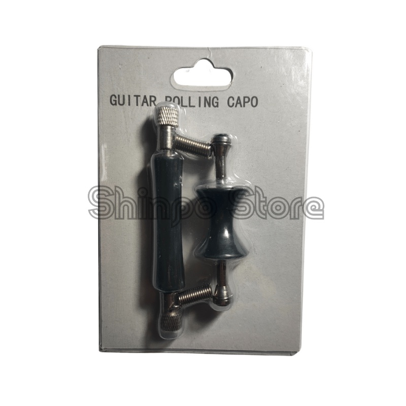 Capo Gitar Akustik Elektrik Nylon Bass Glider Slider Rollling Metal