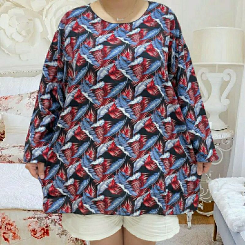 baju jumbo wanita lengan panjang baju big size tangan panjang wanita bahan rayon lembut high quality