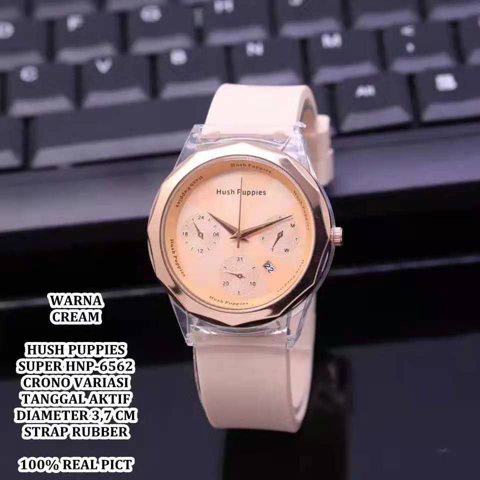 BISA COD,, HUSH PUPPIES SUPER HNP-6562 jam tangan wanita + FREE BOX