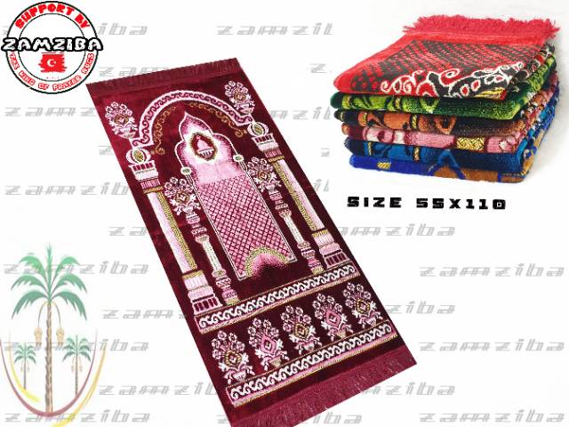 Sajadah Turki Empuk Halus Turkey Turkiye 55x110 Perlengkapan Sholat