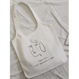 NEW Totebag Vintage Populer Tas Tote BIG Bahan Kanvas-KEDIPAN ABSTRAK