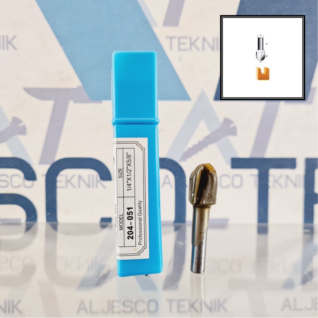 BENZ 204-051 MATA PROFIL BULAT 13MM ROUND NOSE BITS