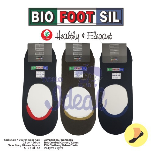 Kaos Kaki Pria MERK BIOFOOTSIL Pendek