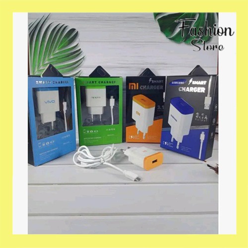 GROSIR TC SMART 3.1A 1USB + KABEL MICRO USB TRAVEL CHARGER BRANDED OPPO, VIVO, XIAOMI, SAMSUNG REALME FS