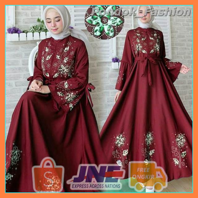 Fashion muslim/dress/tunik/Hijab/blouse/brukat/dress muslim/gamis/gamis muslim/bergo/syari Aulia