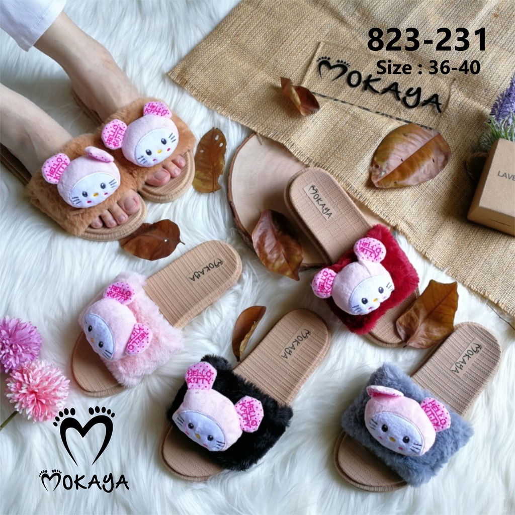 Sandal Wanita Import Mokaya Boneka Hello Kitty/sz 37-41 (823-231)