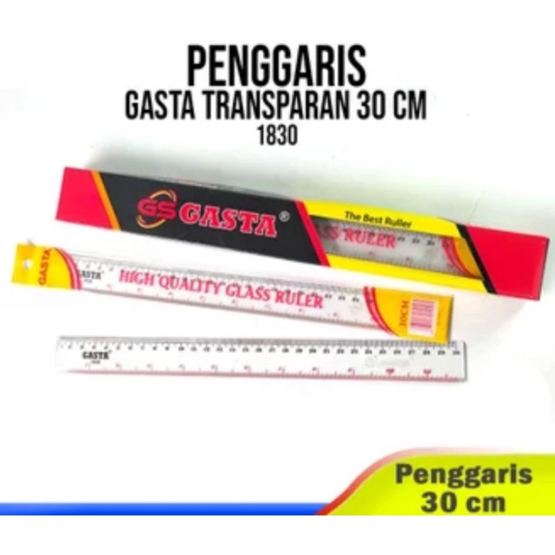 

[pack] MURAHH penggaris 30 cm merk gasta