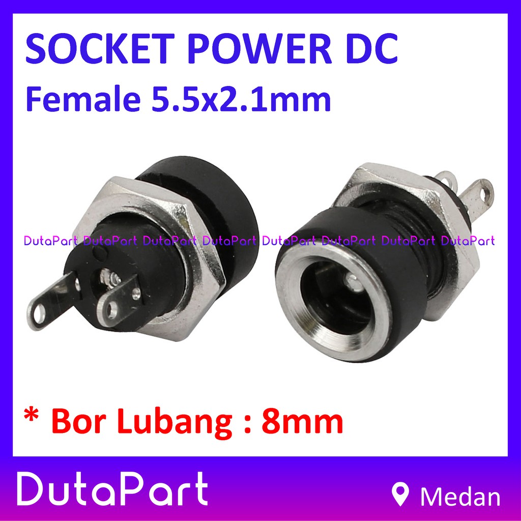 Socket Power Supply DC Female 5.5x2.1mm Panel Mount Soket Jack Betina