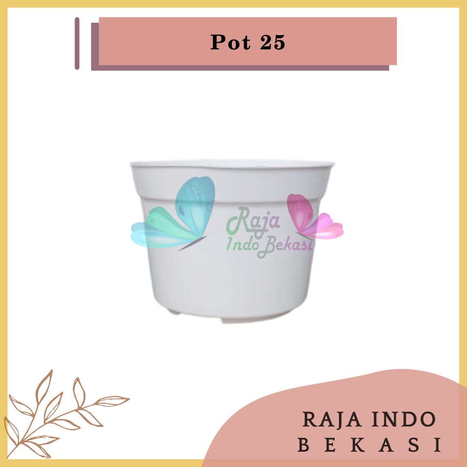 4PCS Pot Bunga 25CM Hijau Pastel Tebal Motif Serat Kayu - Pot Plastik 25 Cm Bibit Bunga Ori