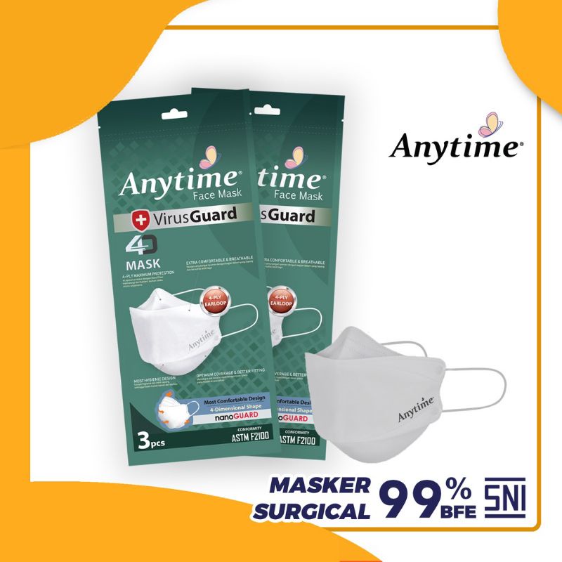 Anytime Masker KF94 Convex Sachet isi 3