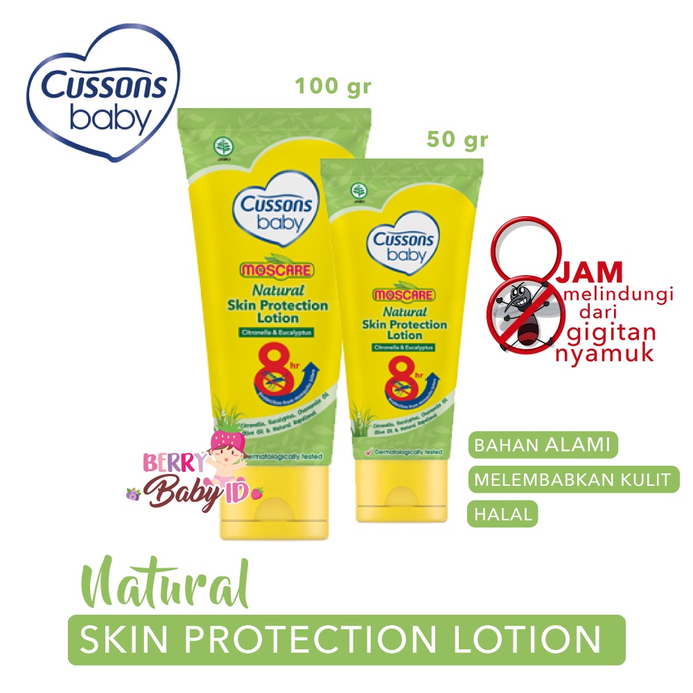 Cussons Baby Moscare Losion Anti Nyamuk Bayi 50 Gram 100 Gram Berry Mart