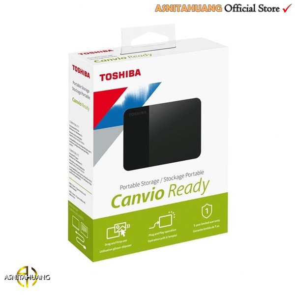 HDD External Toshiba Canvio Ready / Basics 1TB - Harddisk Eksternal Toshiba Canvio 1TB 2.5&quot;