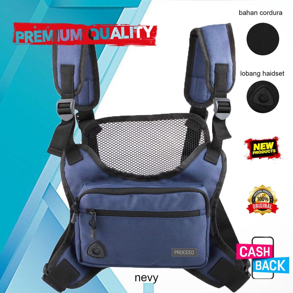 Chest Bag Tas Dada Premium Selempang Pria Depan