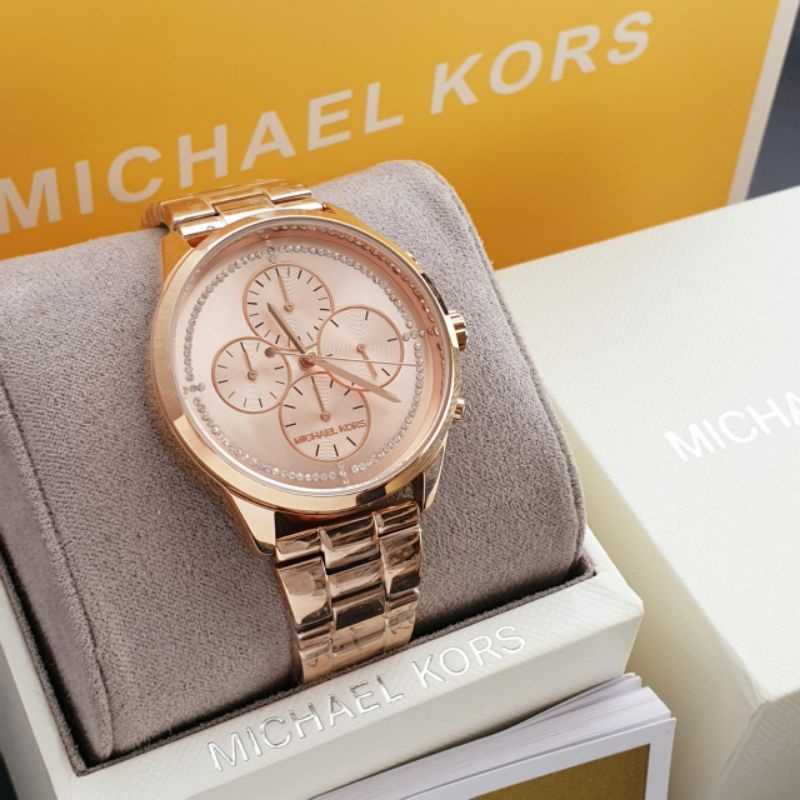 JAM TANGAN PRIA WANITA | RANTAI | KULIT | KARET | MURAH | WANITA MICHAEL KORS MK 6521 ORIGINAL