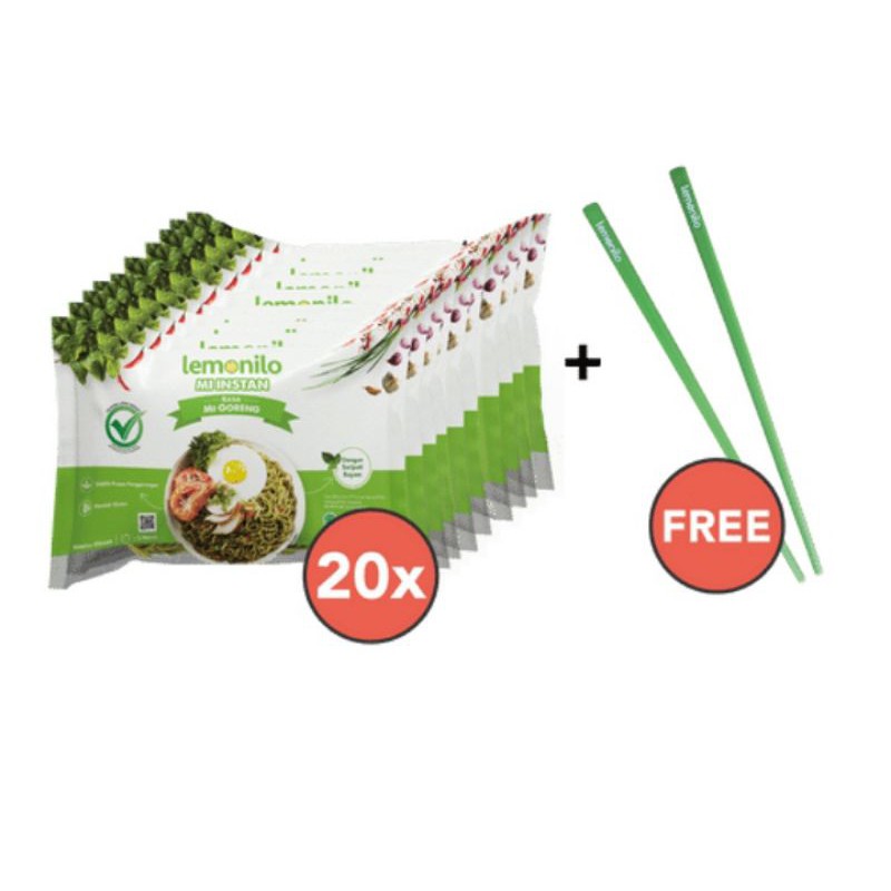 Mie Lemonilo 1 dus isi 20pcs dpt free sumpit bisa mix
