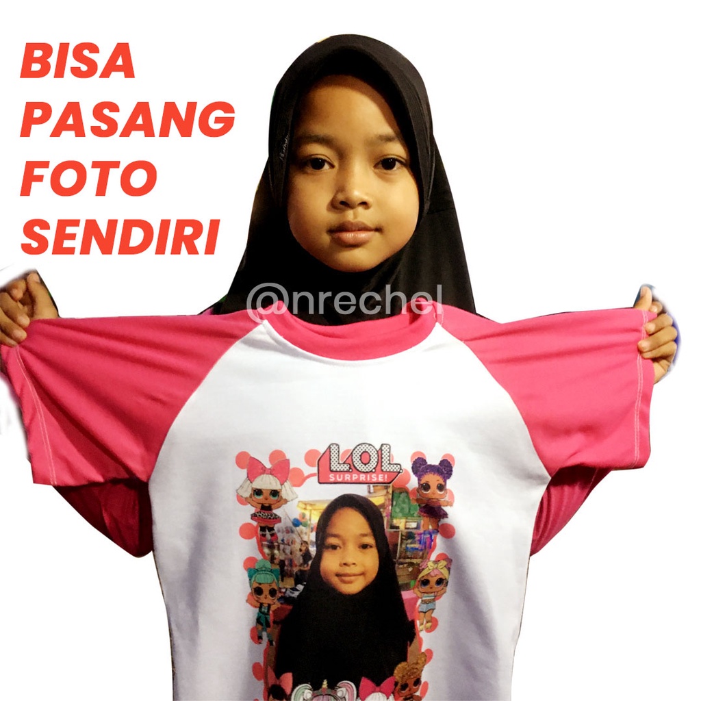(COD) Kaos Sablon Foto Sendiri Custom Design Satuan