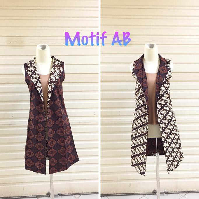 Model Rompi Batik Panjang Tanpa Lengan Grosir Batik Solo Model Rompi Batik Panjang Tanpa Lengan Grosir Batik Solo