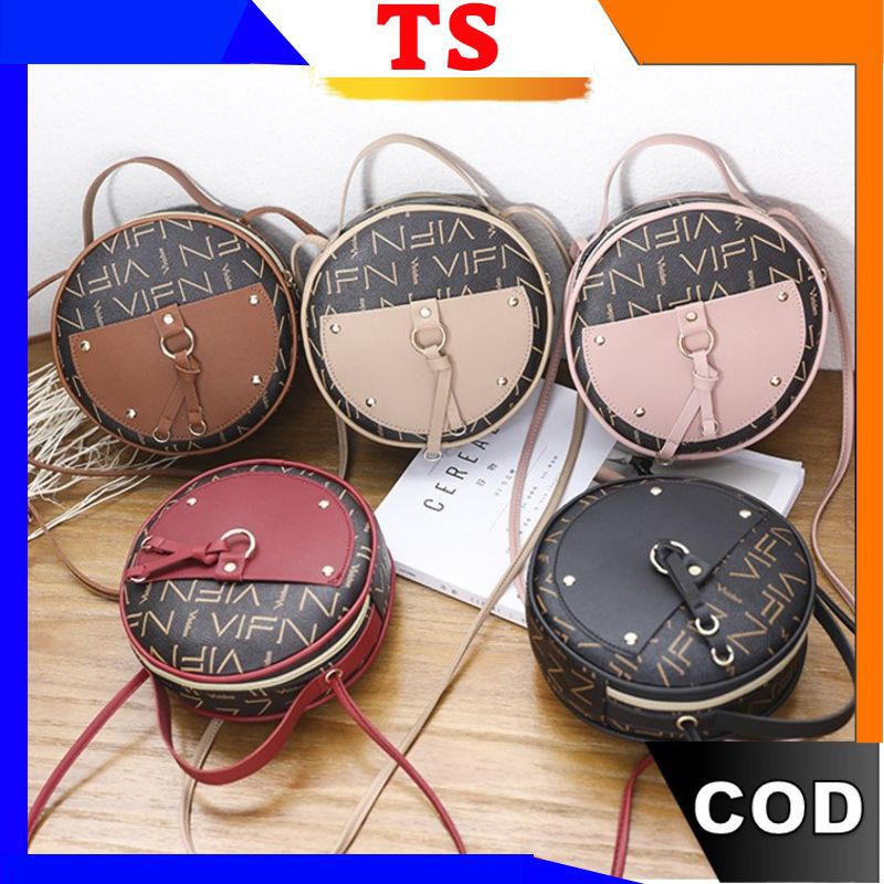 TS - T410 TAS SELEMPANG WANITA BULAT / SLING BAG / TAS SELEMPANG / TAS CEWEK / TAS IMPORT BATAM