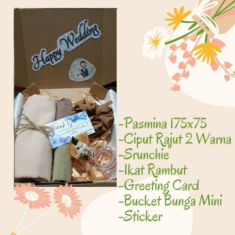 

HAMPERS - GIFY BOX - HADIAH - KADO - HIJAB - JILBAB - PASHMINA DIAMOND