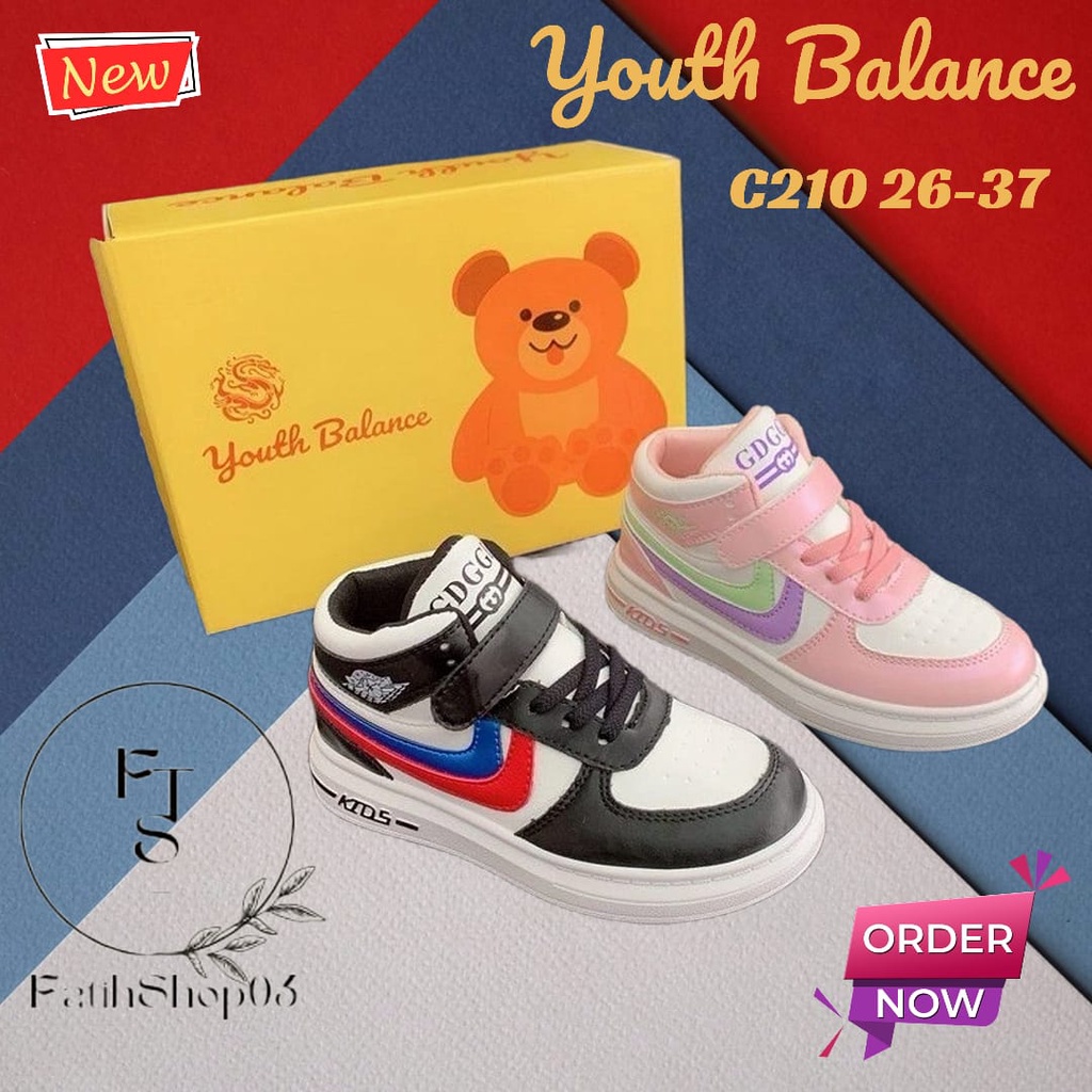 Sepatu Sneaker Anak Import  Youth Balance C210 Size 26 - 37 sepatu anak terlaris